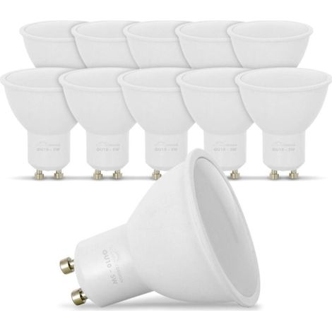 Lot von 10 Ampullen LED GU10 5W äq. Blanc Chaud, 3000K, einfach zu installieren und zu nutzen