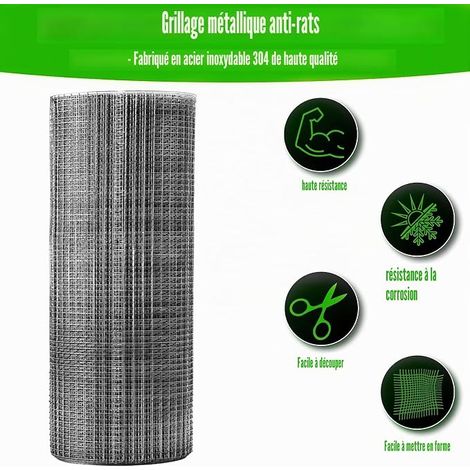 30 cm x 6 m Wire Mesh, Stainless Steel 304 Wire Mesh to Block Access to Mice, Squirrel, Bird - to Fill Gaps Around Home and Garden (1/4)