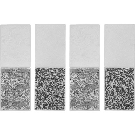 Ensemble De 4 Dossiers De Gaufrage en Plastique - Style De Plante Flottante - Modèles Réutilisables pour la Fabrication De Cartes, la Décoration D'enveloppes Et L'artisanat (1/5)