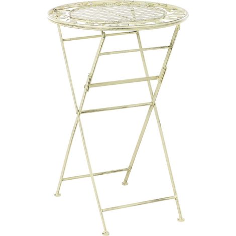 Garden Bar Table BIVIO 60 cm 60 cm Metal Light Green