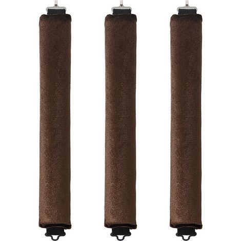 Ensemble de 3 fers à friser sans chaleur – Fer à friser en satin – Coffret cadeau pour cheveux – Marron (1/5)
