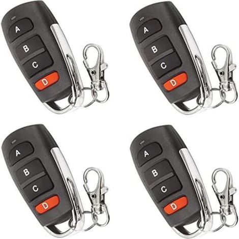 4 Pièces Duplicateur Universel Télécommande Porte Garage Portail Clés Remplacement Compatible (1/4)