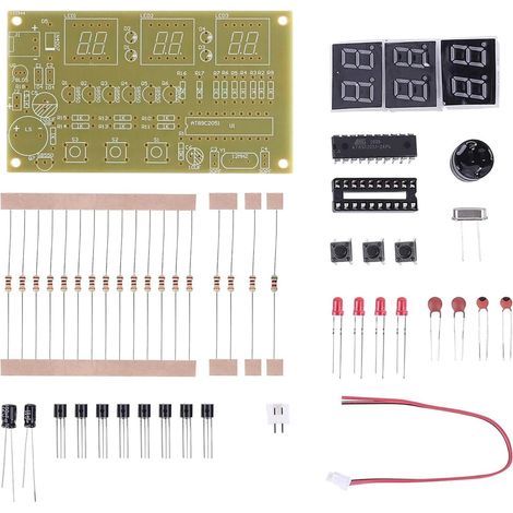 Kit de Bricolage à souder pour Horloge numérique avec écran 6 Bits, Horloge électronique pour débutants, Soudure éducatif, Apprentissage de l'électronique pour Les Amateurs de Bricolage (1/5)