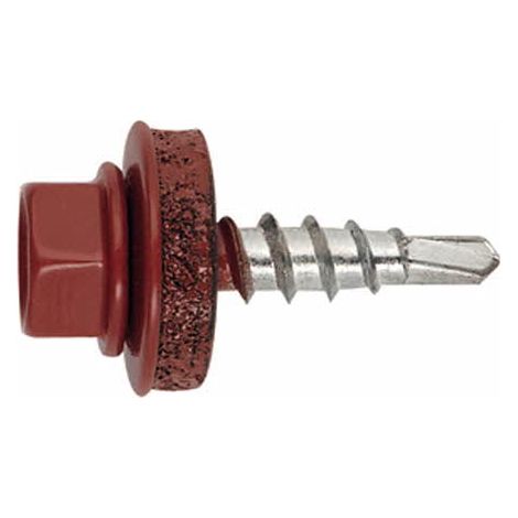 INDEXBOX MIT 250 SELBSTBOHRENDEN SCHRAUBEN STAHL-HOLZ ROT LACKIERT DACHZIEGEL GEWINDE M4.8 Ø MM L 35 MM -AFRT144835 (1/2)