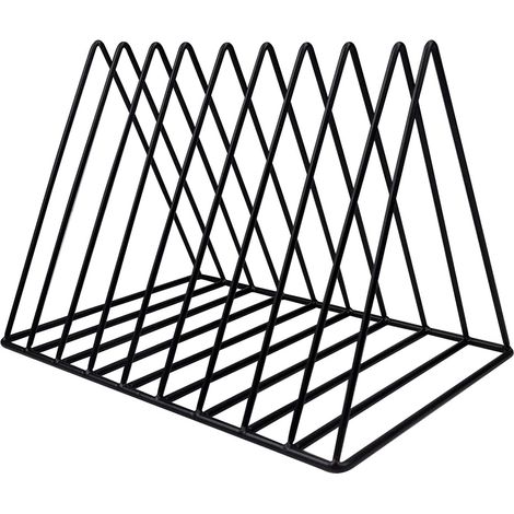Porte Magazine Metal, 9 Fentes Porte Revue Or, Bibliothèque Triangle, Étagère Rangement à Livres, Porte-Journaux, Support Magazine Design pour Bureau, Salon, Maison, 26cm (1/5)