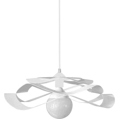 LUMICOM  KAMI Plafoniera, 1X E27, max 42W, metallo, bianco opaco, D.40cm