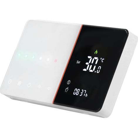 Thermostat Intelligent avec Contrôle Vocal WiFi, Programmable et Écran LCD Négatif, 95‑240V (1/5)
