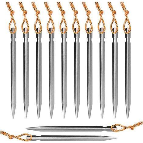 Piquets Tente,Sardines Camping,12 Pièces Sardines de Fixation,Sardines Tente Camping Piquet Tente Aluminium Chevilles en Titane Forme De V Accessoires De Tente De Camping-18cm (1/4)