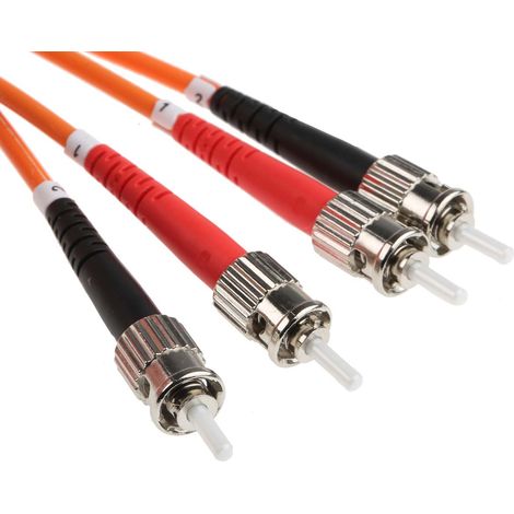 Câble fibre optique RS PRO 30m Avec connecteur / ST, OM1 Multi-mode ( Prix pour 1 ) (1/2)