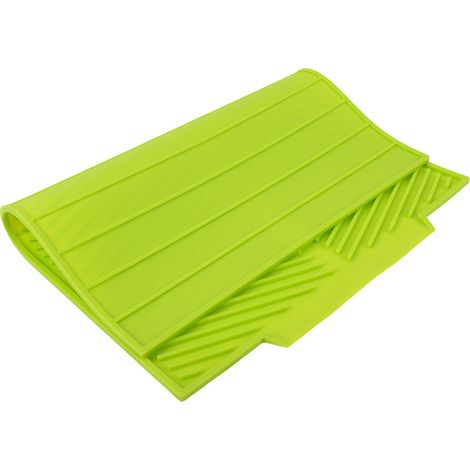 Tapis égouttoir extra large en silicone résistant à la chaleur (vert) (1/5)