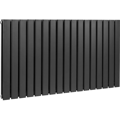 Baridi DH347 Horizontal Radiator Double Flat Panel 600 x 1190mm Black