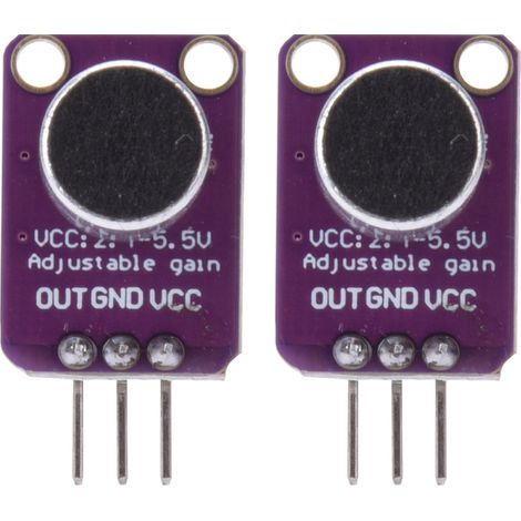 Amplificateur de Microphone électrique réglable MAX4466, 2 pièces, équipement électrique CMA-4544PF W (1/5)