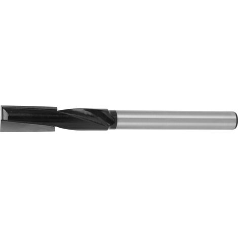 Fraise hélicoïdale en bois noire, robuste et précise, coupe rapide, revêtement PTFE, queue de 1/2 pouce, outil de défonceuse à fond plat. (1/5)