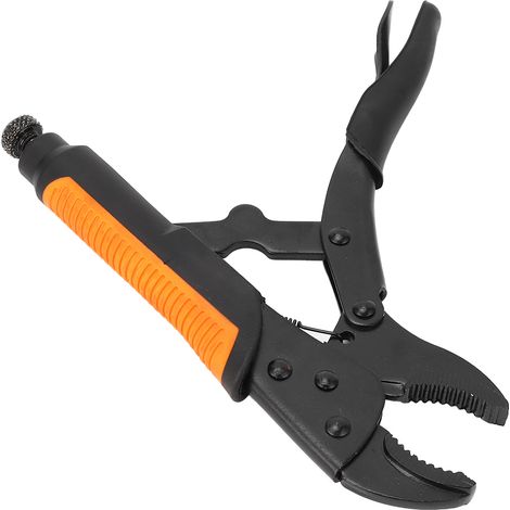 Pince étau à mâchoires courbes acier carbone clé à molette réglable outil de serrage pour menuiserie 25 cm (1/5)