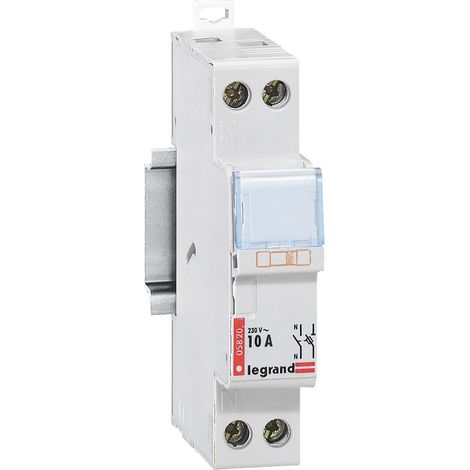 Legrand – Porte-fusibles 1P+N 10A – 1 module – Pour cartouches 8,5 x 23mm – Protection phase et coupure neutre – Pour câble rigide 1,5mm²