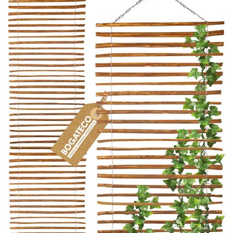 BOGATECO Pergola échelle en bois pour plantes grimpantes Modena 100 cm Marron (1/5)