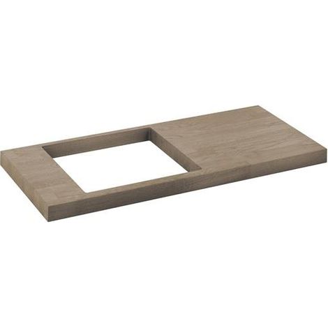 Plan vasque EDITION 11 700-900 mm, avec 2 consoles chêne clair KEUCO