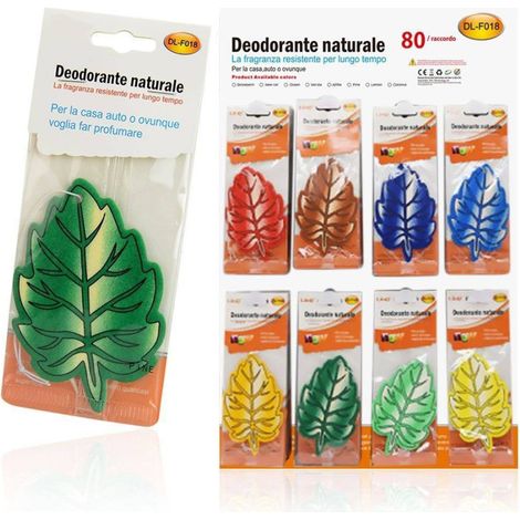 Trade Shop - Set 3pcs Ambientador Coche Fragancia Hogar Baño Forma Hoja 2d Varias Fragancias Dl-f018 - (1/2)