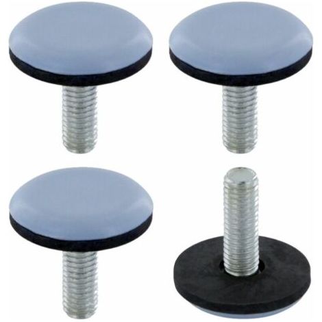 Pieds réglables en téflon PTFE – Lot de 4 avec filetage M6, patins antidérapants pour meubles et équipements industriels (1/4)