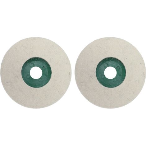 Tampon de roue de polissage 5 pouces, disque de polissage en feutre de laine tailles standard 2 pièces pour le meulage du métal et de la pierre (1/4)