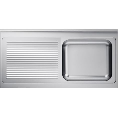 Evier à droite 1400x 700 mm inox - Combisteel (1/4)