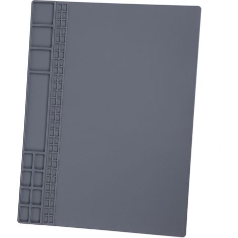 Tapis de réparation magnétique en silicone résistant à la chaleur pour station de soudage d'ordinateurs et de téléphones portables, 405 x 305 x 8 mm (1/5)