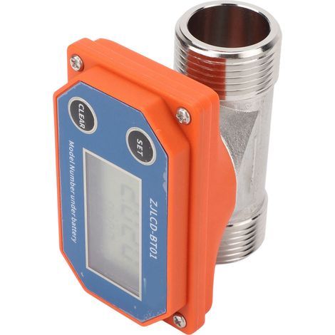 Débitmètre d'eau numérique capteur de flux inox résistant acide alcali pour irrigation agricole 20-280L/min G1 (1/5)
