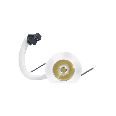 Punto luce led 1w corpo bianco tondo luce rossa (1/4)