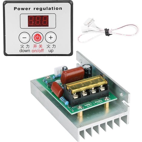 Régulateur de tension numérique SCR 6000 W, variateur de vitesse, thermostat 220 V CA (1/5)