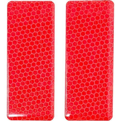 Adesivi 3D Rifrangenti Paraurti Auto 2 Pezzi - Colore: ROSSO