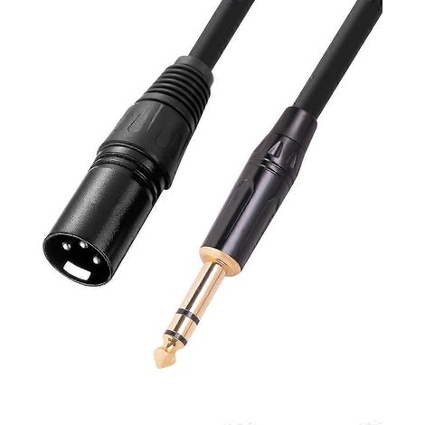 Câble symétrique 6,35 mm (1/4 pouce) vers connecteur XLR mâle 3 broches TRS vers XLR mâle - 1 m (1/5)