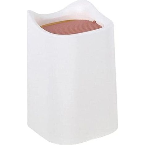 Poubelle de bureau Mini poubelle de bureau à rabat poubelle de stockage dénombrable 12.512.518cm blanc 1 pièce (1/3)