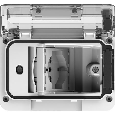 Custodia da esterno IP55/IP66, 3 moduli, bianco, serie E, con presa schuko - 4Box Wide 4B.W.01.015 (1/4)
