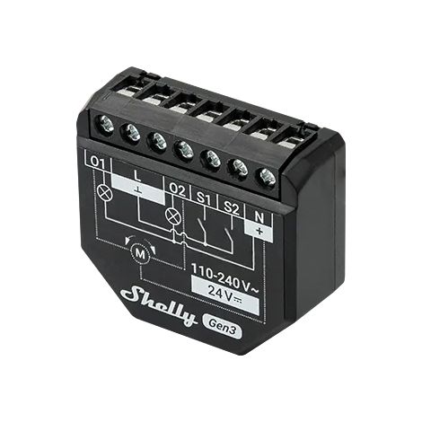 Shelly 2PM Gen3 - Interruttore Smart 2 Canali Tapparelle