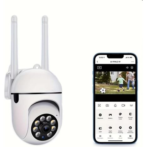 Caméra surveillance extérieur BoyKeep Y108 1080P 360° vision nuit couleur détection mouvement audio WiFi 2.4G stockage SD/cloud