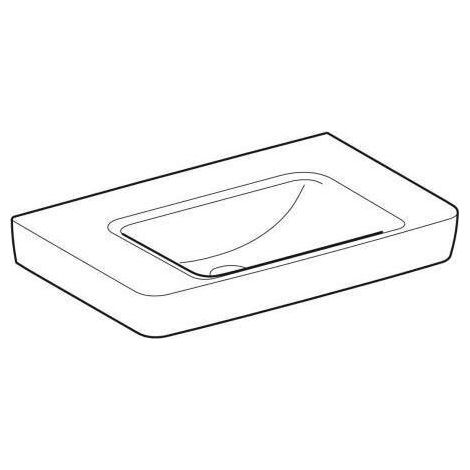 Geberit Renova Plan, Waschtisch mit Ablagefläche, 75x48 cm, ohne