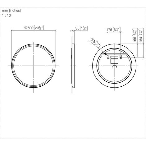 DORNBRACHT 83150979-10 Miroir lumineux, rond NEUTRE DE SÉRIE