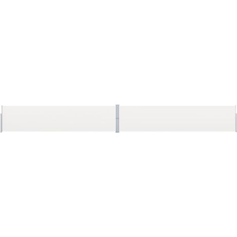 INLIFE Auvent latéral rétractable de patio 170x1200 cm Crème (1/5)