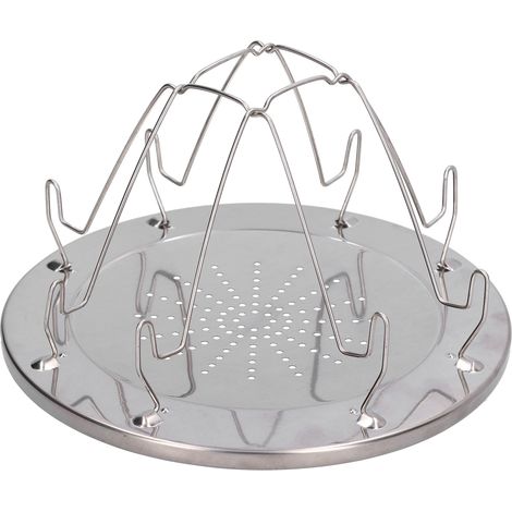 Grille-pain pliable en acier inoxydable pour réchaud de camping, support idéal pour barbecue, pique-nique en plein air ou toute autre occasion. (1/5)