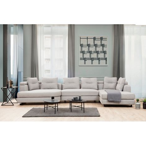 Ecksofa Padova Hellgrau