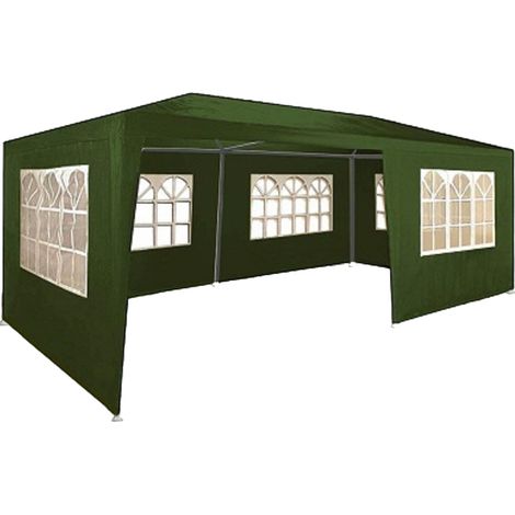 MaxxGarden Gazebo 3x6 m - carpa de jardín - carpa para fiestas - 18m² - protección UV 50+ - impermeable - 4 paneles laterales - verde (1/5)