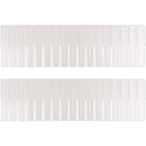 290037 Pack 2 divisores de plástico organizador modular para cajones 130x435mm  Color: Blanco