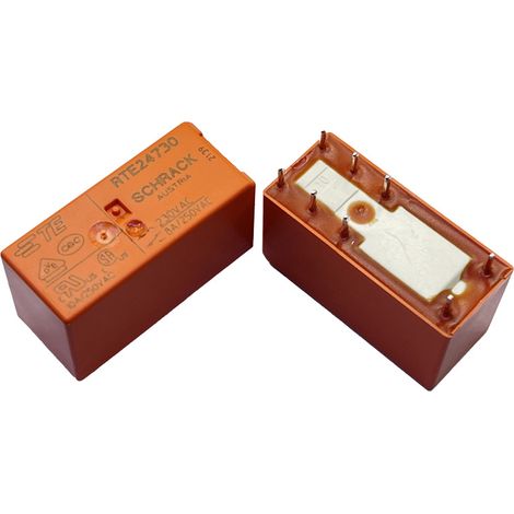 Relais de signal électromagnétique de puissance moyenne TE/Tyco RTE24012 12 V CC 8 A, à deux contacts ouverts et deux contacts fermés