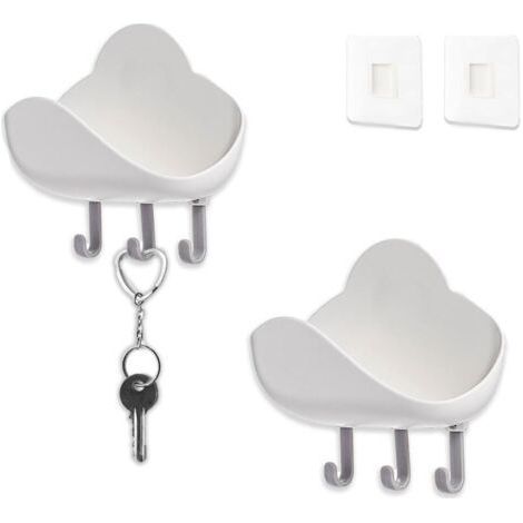 2 Pack Wall Mounted Soap Dish with 3 Hooks and Drain Tray - Multi-Layer No-Drilling Soap Dish for Bathroom and Kitchen Sink (1/5)