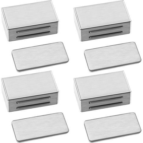 Starker Schranktürmagnet, Magnetverschluss, Schranktürmagnet, Kleiderschrankmagnet, Schubladenmöbelmagnet, für Schranktüren, Türen, Balkonschubladen, Möbel (4 Stück) (1/4)
