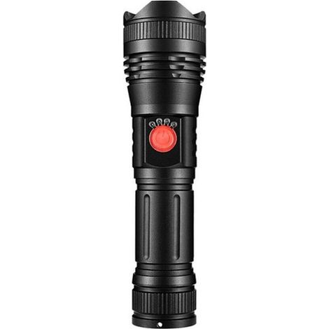 Torcia Led Ricaricabile Super Potente 3500 Lumen Zoomabile Raggio Fino a 500 Metri