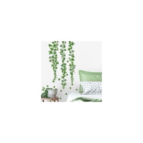 Sticker mural vigne suspendue – Autocollant lierre feuille décoratif – Haute qualité, amovible, imperméable – Pour murs, fenêtres, meubles (1/5)
