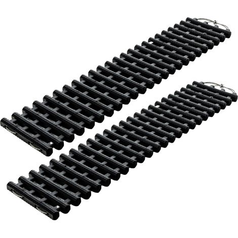 COSTWAY 2 Pack Tire Traction Mats Portable TPR Recovery Track Pad Emergency Traction Aid