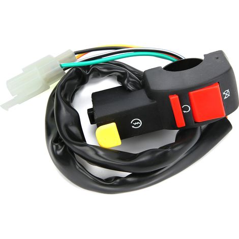 Bouton d'arrêt d'urgence pour moto, interrupteur marche/arrêt au guidon, compatible avec les quads et motos tout-terrain 50cc/110cc/125cc. (1/5)
