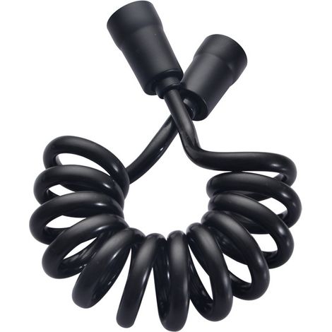 1 Tuyau de douche, Ressort réglable, Conduit rétractable, Acier inoxydable, Salle de bain, Bidet (1/5)